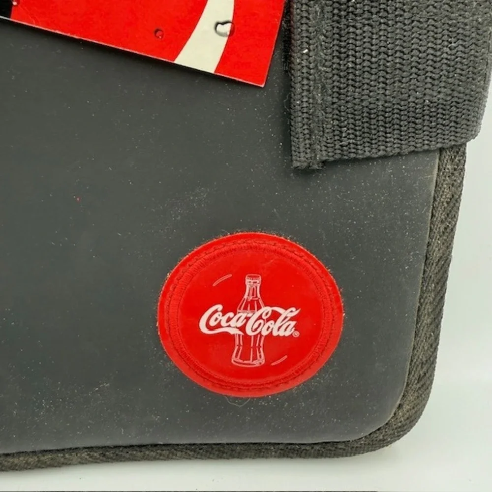Vintage‎ Coca-Cola Notebook Folio Stuart Hall Black Red Zippered Organizer
